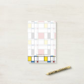 De Stijl-Muster Post-it Klebezettel (Auf Schreibtisch)