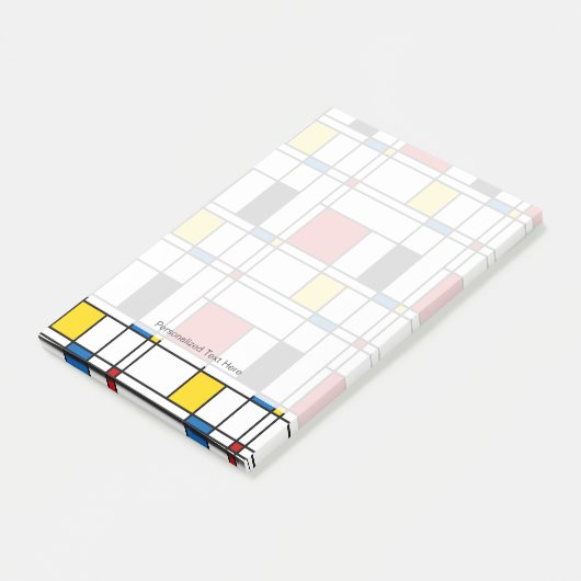 De Stijl-Muster Post-it Klebezettel (angewinkelt)