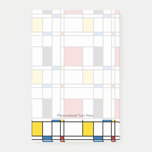 De Stijl-Muster Post-it Klebezettel (Vorderseite)