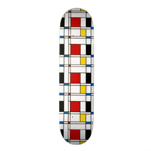De Stijl-Muster Skateboard