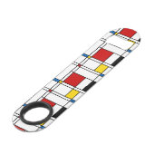 De Stijl-Muster Speedflaschenöffner (Vorderseite Schrägansicht)