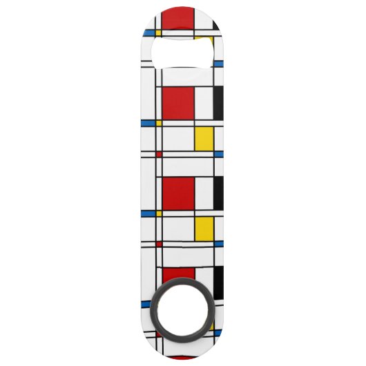De Stijl-Muster Speedflaschenöffner (Vorderseite)