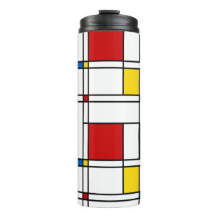 De Stijl-Muster Thermosbecher