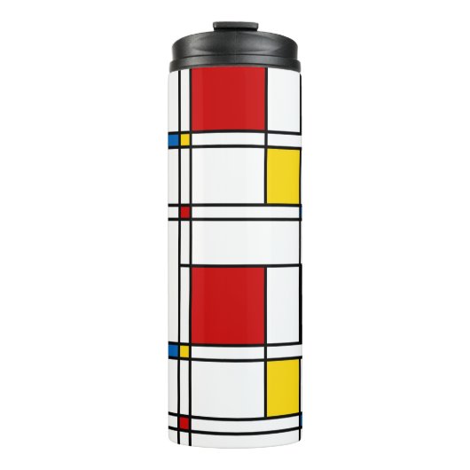 De Stijl-Muster Thermosbecher (Vorderseite)