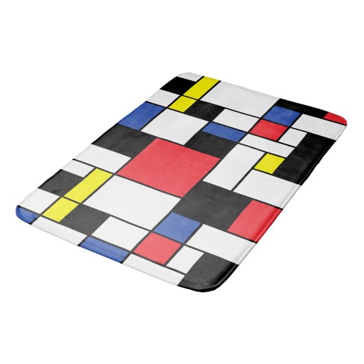 De Stijl Neoplastik Art Badematte (Schrägansicht)