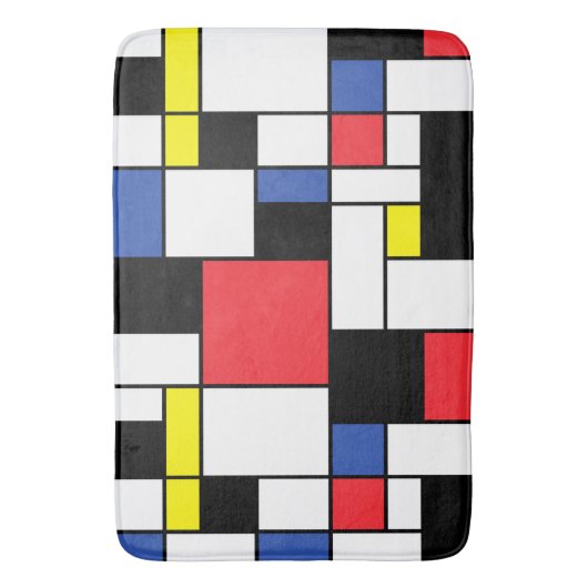 De Stijl Neoplastik Art Badematte (Vorderseite Vertikal)