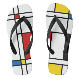 De Stijl Pattern Badesandalen