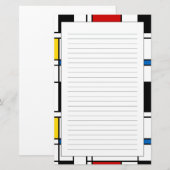De Stijl Pattern Briefpapier (Vorne/Hinten)
