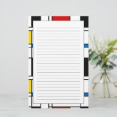 De Stijl Pattern Briefpapier (Stehend Vorderseite)