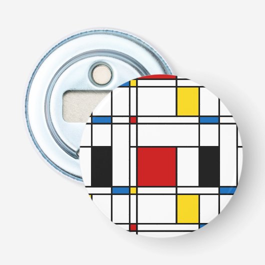 De Stijl Pattern Flaschenöffner (Vorderseite)