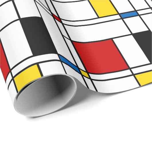 De Stijl Pattern Geschenkpapier (Rolleneckpunkt)