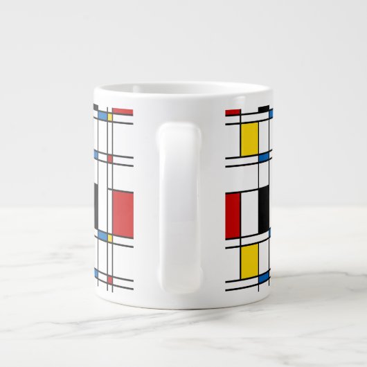 De Stijl Pattern Jumbo-Tasse (Rückseite)