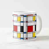 De Stijl Pattern Jumbo-Tasse (Vorderseite Rechts)