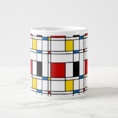 De Stijl Pattern Jumbo-Tasse (Vorderseite)