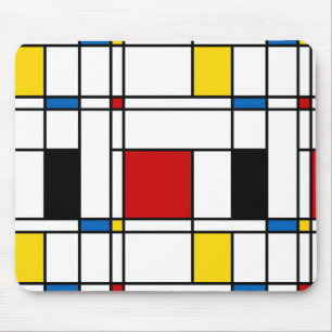 De Stijl Pattern Mousepad