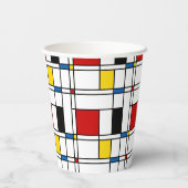 De Stijl Pattern Pappbecher (Rückseite)