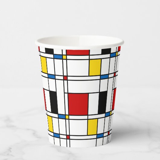 De Stijl Pattern Pappbecher (Links)