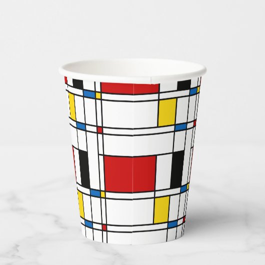 De Stijl Pattern Pappbecher (Rechts)