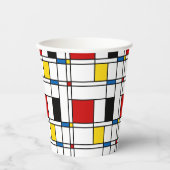 De Stijl Pattern Pappbecher (Vorderseite)