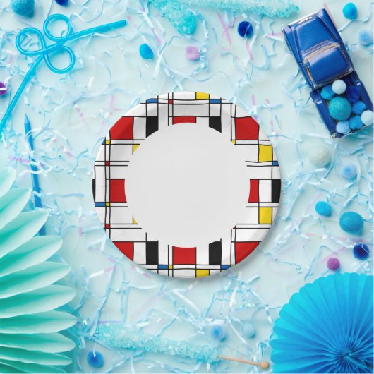 De Stijl Pattern Pappteller (Party)