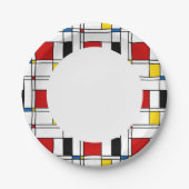 De Stijl Pattern Pappteller (Vorderseite)
