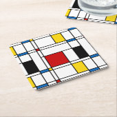 De Stijl Pattern Rechteckiger Pappuntersetzer (angewinkelt)