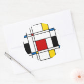 De Stijl Pattern Runder Aufkleber (Umschlag)