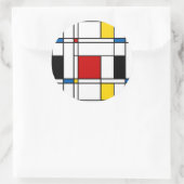 De Stijl Pattern Runder Aufkleber (Tasche)