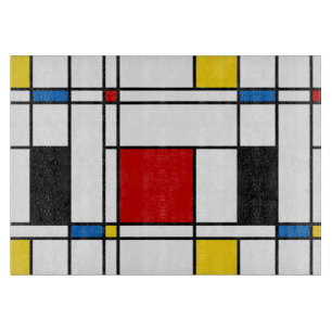 De Stijl Pattern Schneidebrett