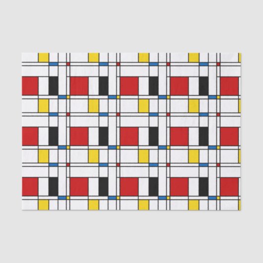 De Stijl Pattern Seidenpapier (Vorderseite)