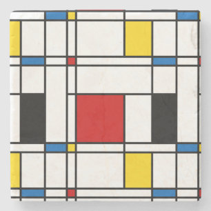 De Stijl Pattern Steinuntersetzer