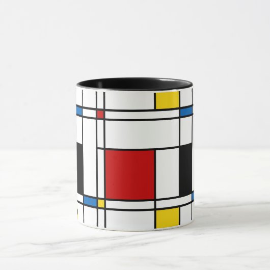 De Stijl Pattern Tasse (Zentrum)