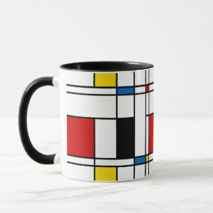 De Stijl Pattern Tasse