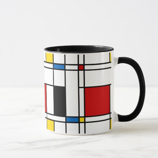 De Stijl Pattern Tasse (Rechts)