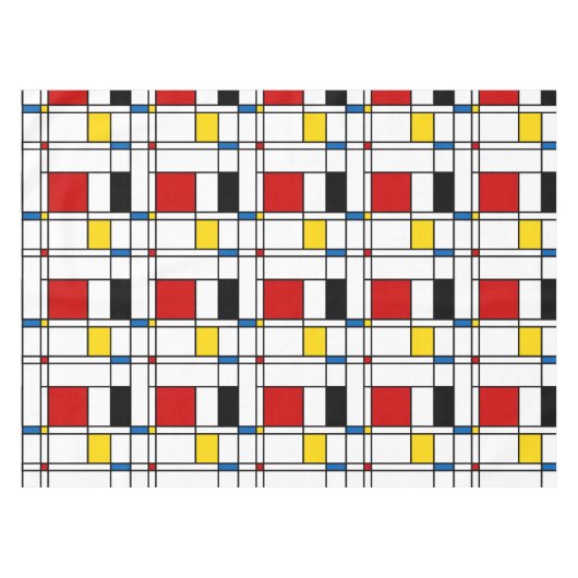 De Stijl Pattern Tischdecke (Vorderseite (Horizontal))