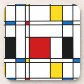 De Stijl Pattern Untersetzer (Vorderseite)