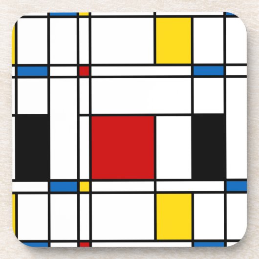 De Stijl Pattern Untersetzer (Vorderseite)