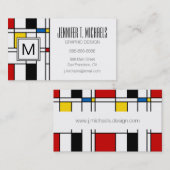 De Stijl Pattern Visitenkarte (Vorne/Hinten)