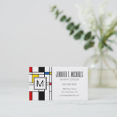 De Stijl Pattern Visitenkarte (Stehend Vorderseite)