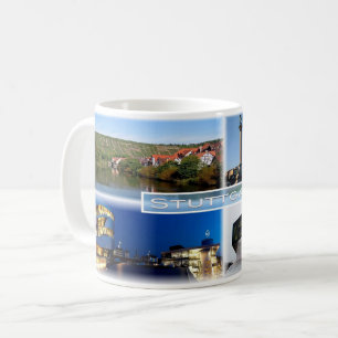 DE Stuttgart - Fluss Neckar - Schlossplatz - Kaffeetasse