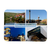 DE Stuttgart - Fluss Neckar - Schlossplatz - Magnet (Horizontal)