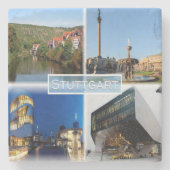 DE Stuttgart - Fluss Neckar - Schlossplatz - Steinuntersetzer (Vorderseite)