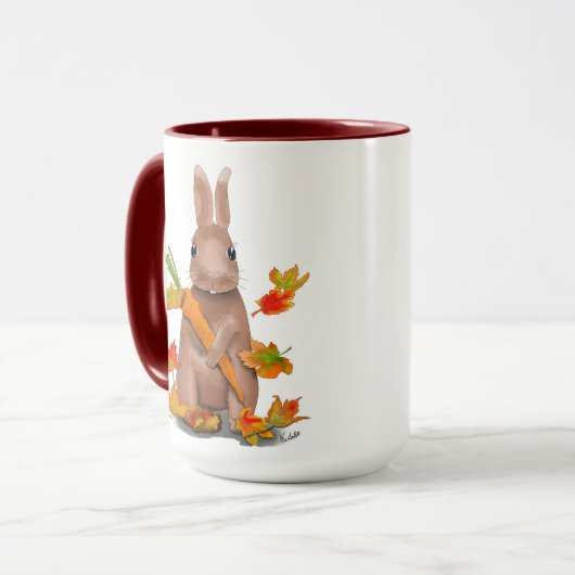 DE Tasse Hase im Herbst (Vorderseite Links)