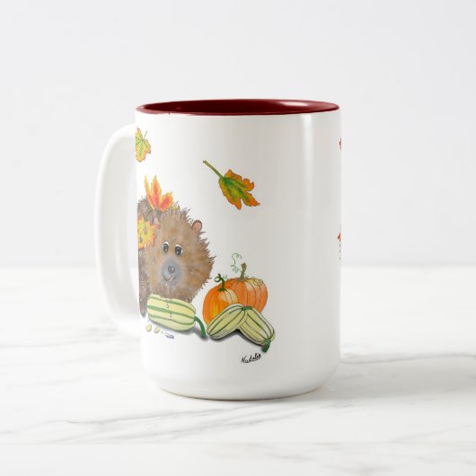 DE Tasse Herbst Igel (Vorderseite Links)