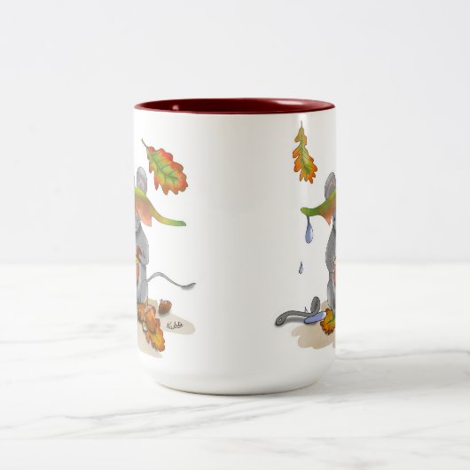DE Tasse/Mug Herbst/Autumn Maus/Mouse Zweifarbige Tasse (Mittel)