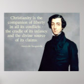 de Tocqueville Christliches Zitat Poster (Vorne)