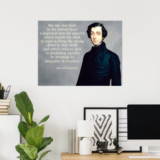 de Tocqueville Gleichstellungsquote Poster (Heimbüro)