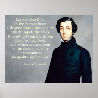 de Tocqueville Gleichstellungsquote Poster