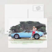 De Tomaso Pantera Oldtimer Postkarte (Vorne/Hinten)
