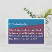 De Verpleegkundige Dankeskarte (Stehend Vorderseite)